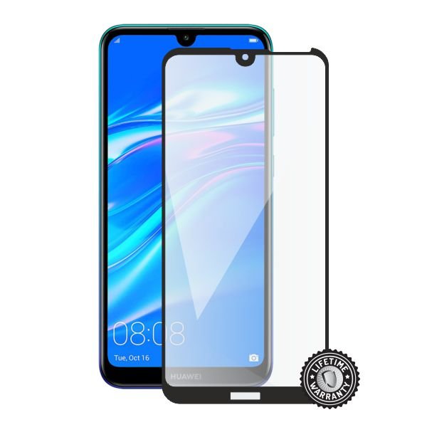 Screenshield HUAWEI Y7 (2019) Tempered Glass protection (full COVER black) - obrázek produktu