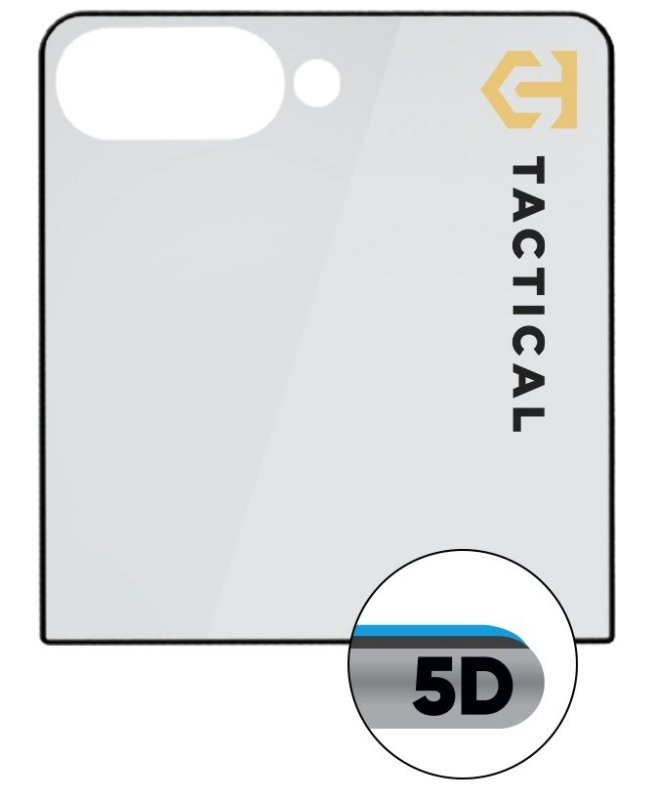 Tactical Glass Shield 5D sklo (Vnější) pro Samsung Galaxy Z Flip 7 Black - obrázek č. 1