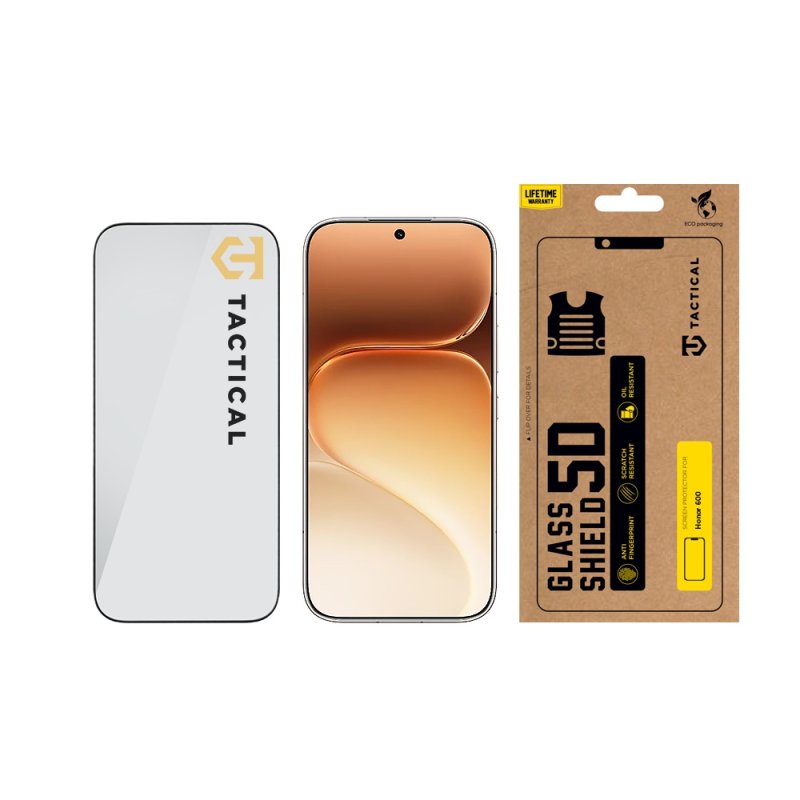 Tactical Glass Shield 5D sklo pro Honor 600 Black - obrázek č. 2