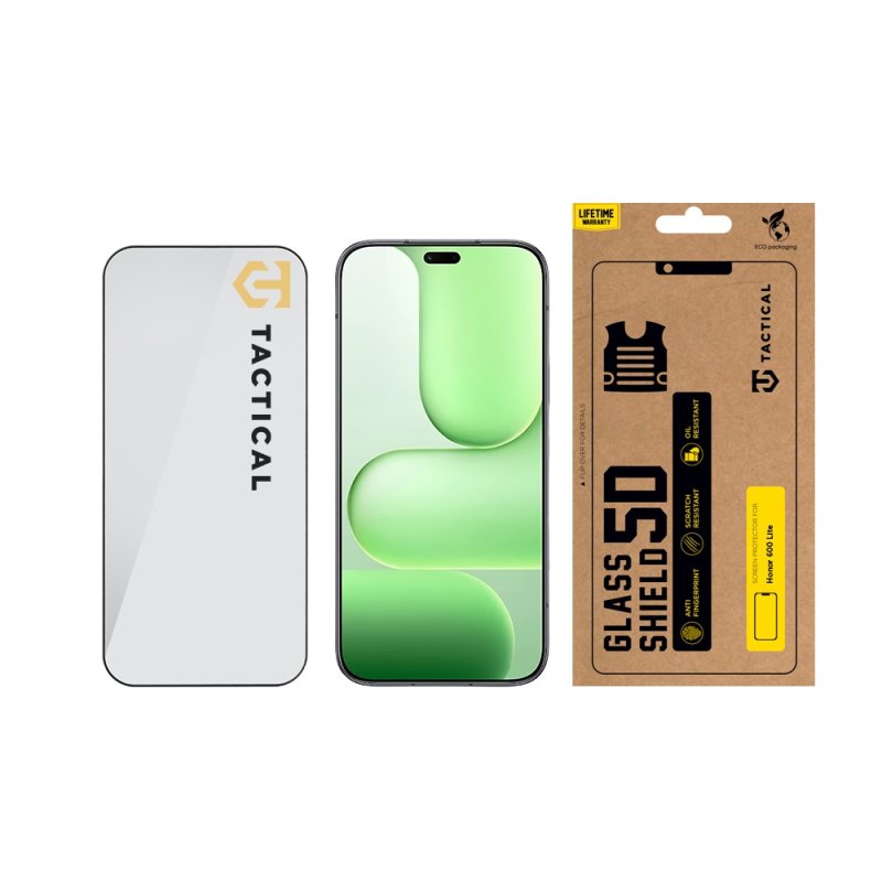 Tactical Glass Shield 5D sklo pro Honor 600 Lite Black - obrázek č. 2