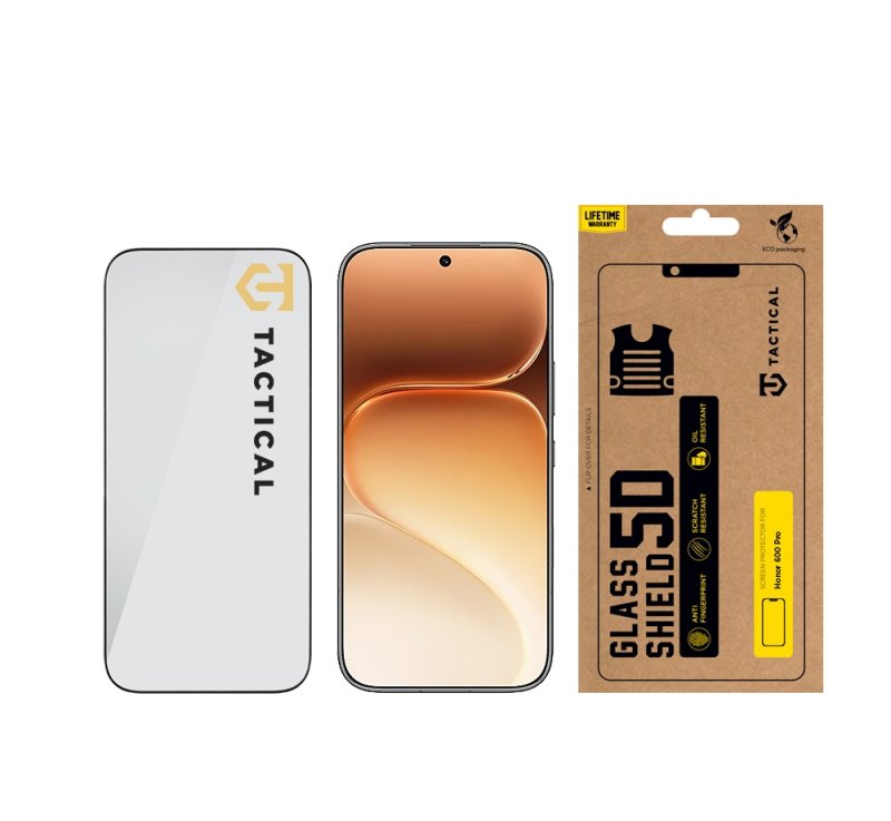 Tactical Glass Shield 5D sklo pro Honor 600 Pro Black - obrázek č. 2