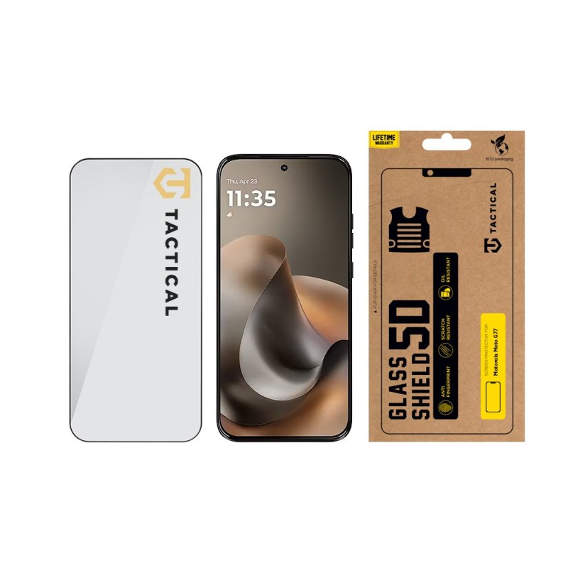 Tactical Glass Shield 5D sklo pro Motorola Moto G77 Black - obrázek č. 2