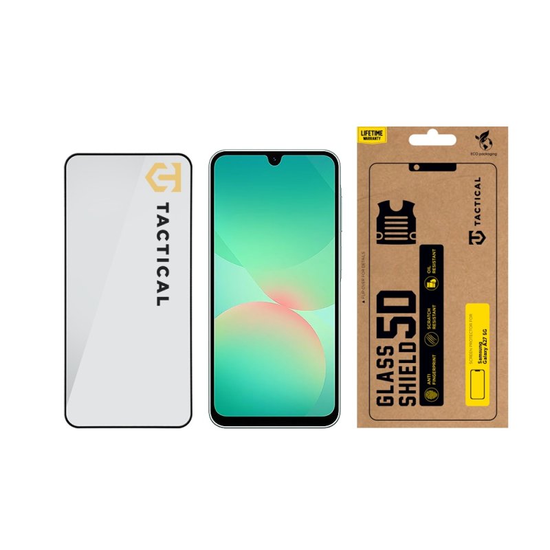 Tactical Glass Shield 5D sklo pro Samsung Galaxy A27 5G Black - obrázek č. 2