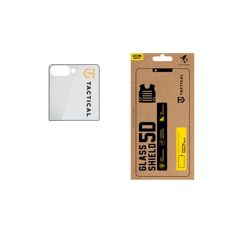 Tactical Glass Shield 5D sklo pro Samsung Galaxy Z Flip 8 Black (Vnější) - obrázek č. 1