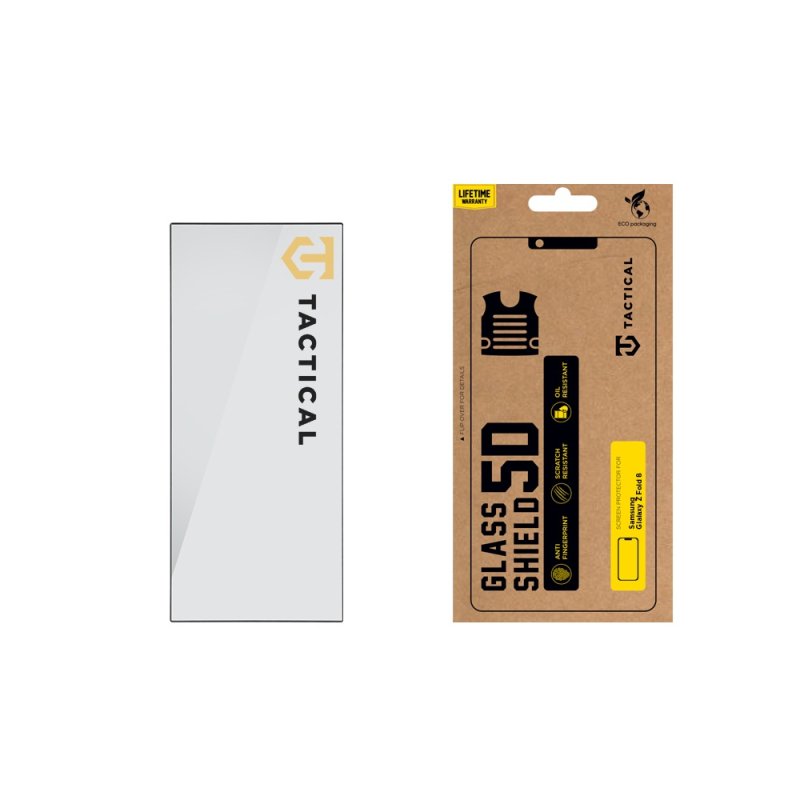 Tactical Glass Shield 5D sklo pro Samsung Galaxy Z Fold 8 Ultra Black (Vnější) - obrázek č. 1