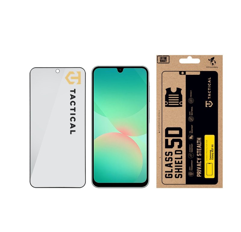 Tactical Glass Shield Privacy Stealth 5D sklo pro Samsung Galaxy A27 5G Black - obrázek č. 2