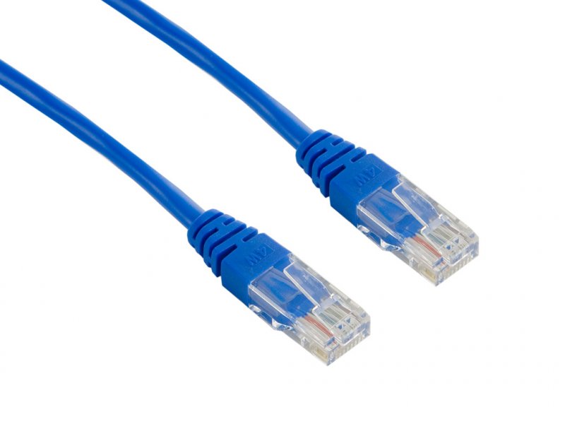 4World Patch kabel RJ45 Cat5e UTP 3.0m Blue - obrázek produktu