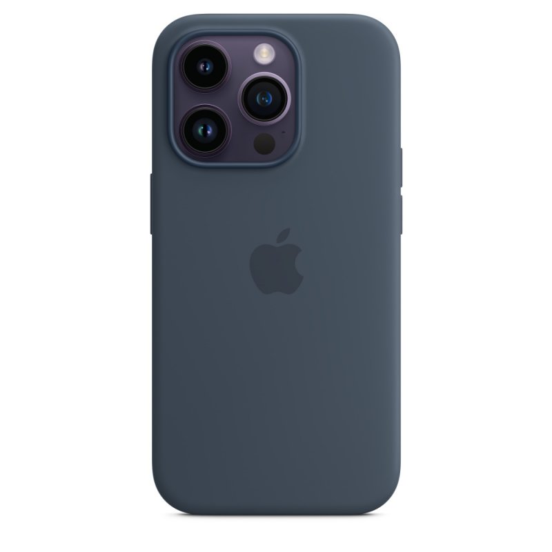 iPhone 14 Pro Silicone Case with MS - Storm Blue - obrázek produktu