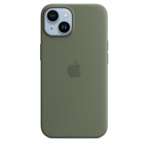 iPhone 14+ Silicone Case with MagSafe - Olive - obrázek produktu