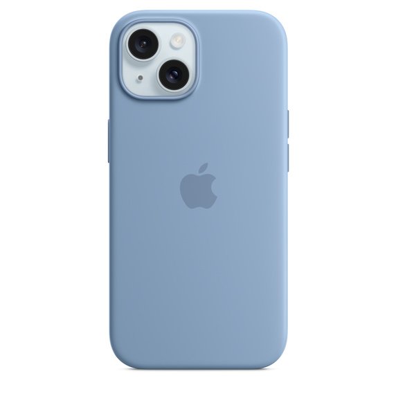 iPhone 15 Silicone Case with MS - Winter Blue - obrázek produktu