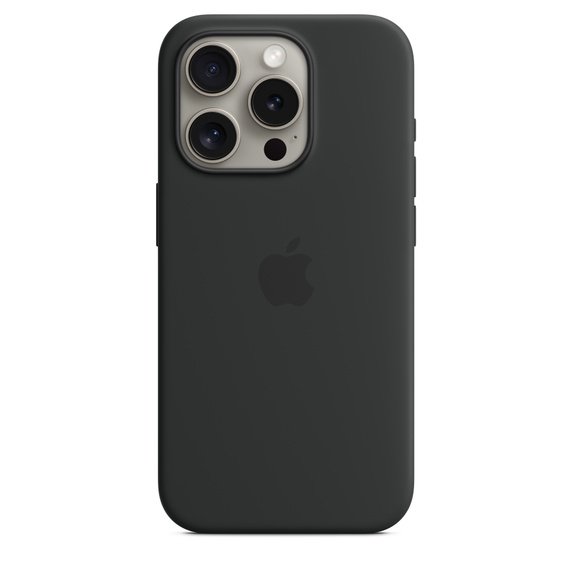 iPhone 15 Pro Silicone Case with MS - Black - obrázek produktu