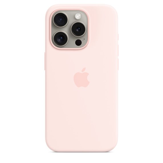 iPhone 15 Pro Silicone Case with MS - Light Pink - obrázek produktu