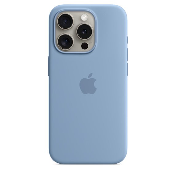 iPhone 15 Pro Silicone Case with MS - Winter Blue - obrázek produktu