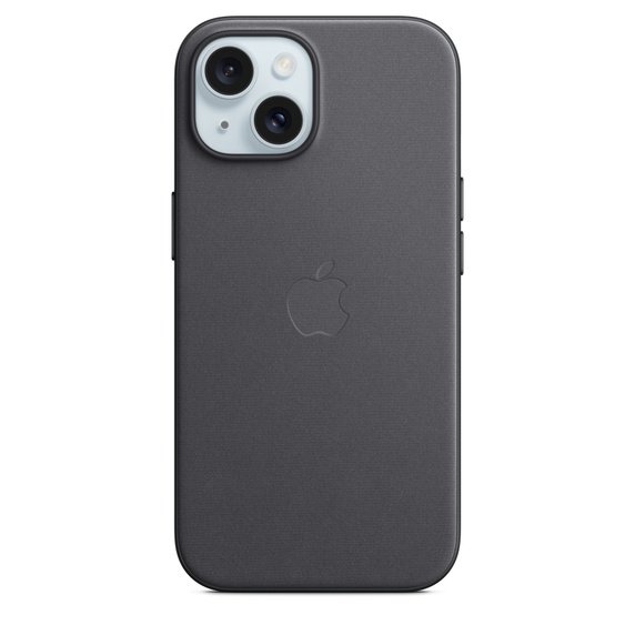 iPhone 15 FineWoven Case with MS - Black - obrázek produktu