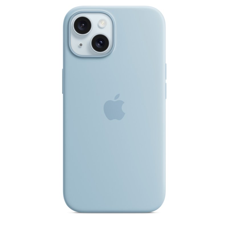 iPhone 15+ Silicone Case with MS - Light Blue - obrázek produktu