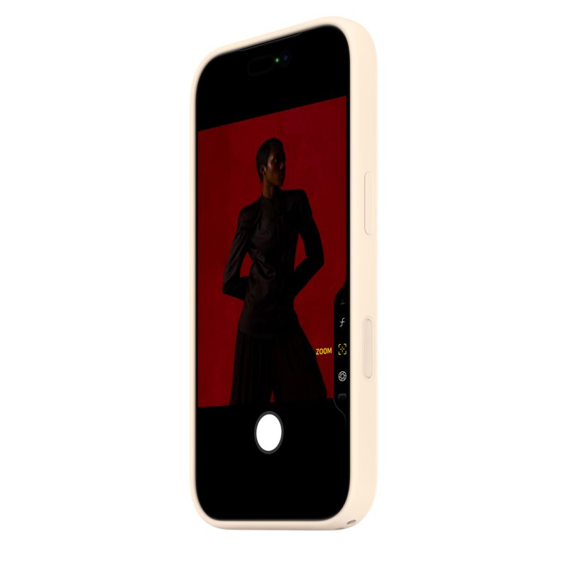 iPhone 17 Pro Silicone Case with MS – Vanilla - obrázek č. 1