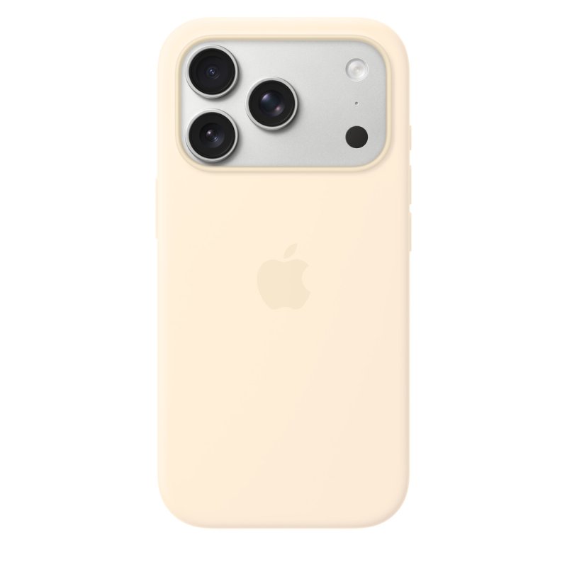 iPhone 17 Pro Silicone Case with MS – Vanilla - obrázek produktu