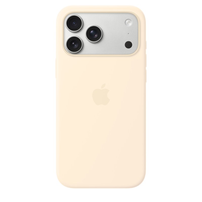 iPhone 17 Pro Max Silicone Case with MS – Vanilla - obrázek produktu