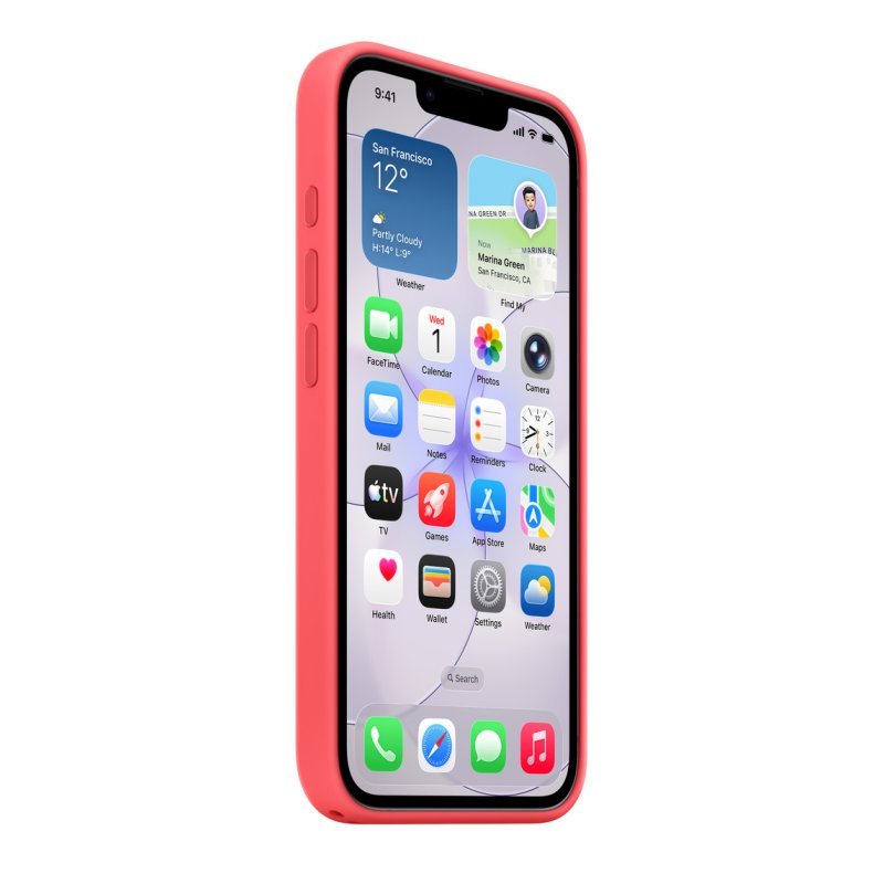 iPhone 17e Silicone Case with MagSafe–Bright Guava - obrázek č. 1