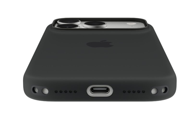 iPhone 18 Pro Silicone Case with MS - Black - obrázek č. 4