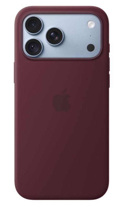 iPhone 18 Pro Max Silicone Case with MS - Burgundy - obrázek č. 1