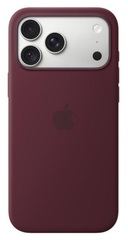 iPhone 18 Pro Max Silicone Case with MS - Burgundy - obrázek č. 2