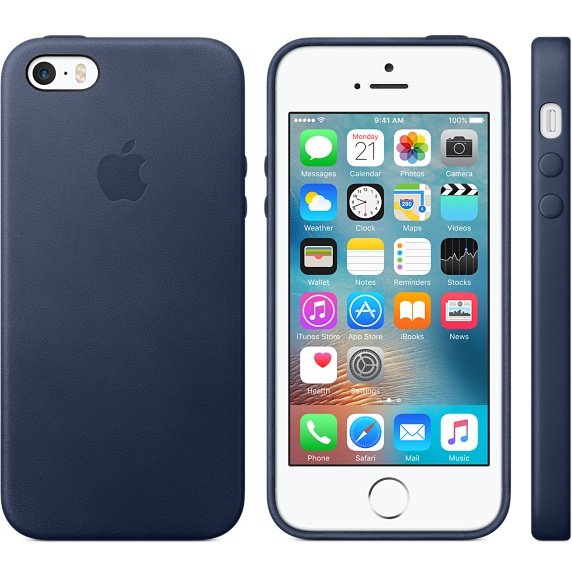 iPhone SE Leather Case - Midnight Blue - obrázek č. 1