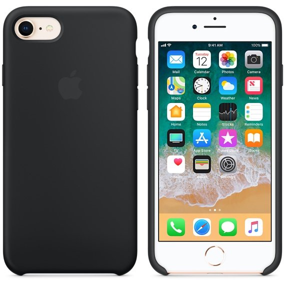 iPhone 8 /  7 Silicone Case - Black - obrázek produktu