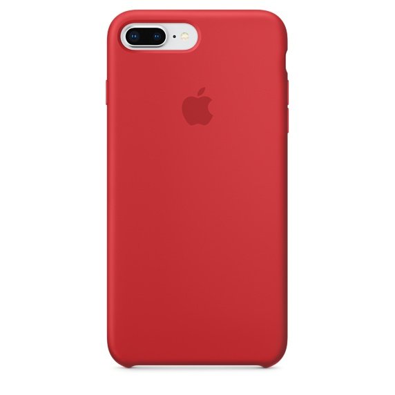 iPhone 8 Plus /  7 Plus Silicone Case - (RED) - obrázek č. 1