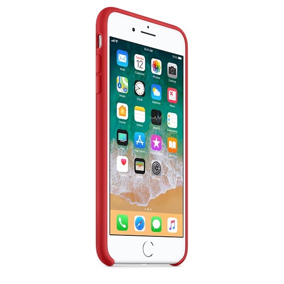 iPhone 8 Plus /  7 Plus Silicone Case - (RED) - obrázek č. 2