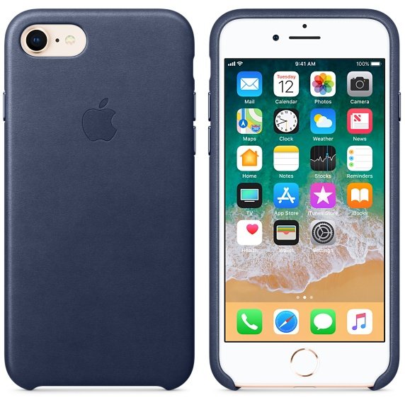 iPhone 8 /  7 Leather Case - Midnight Blue - obrázek produktu