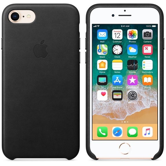 iPhone 8 /  7 Leather Case - Black - obrázek produktu