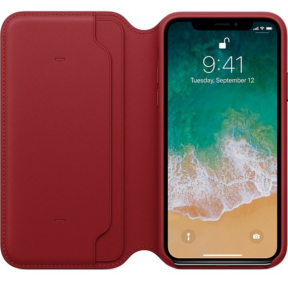iPhone X Leather Folio - (PRODUCT) RED - obrázek č. 1