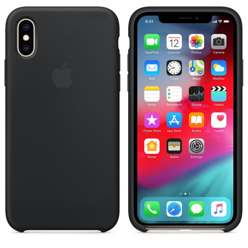 iPhone XS Silicone Case - Black - obrázek č. 1