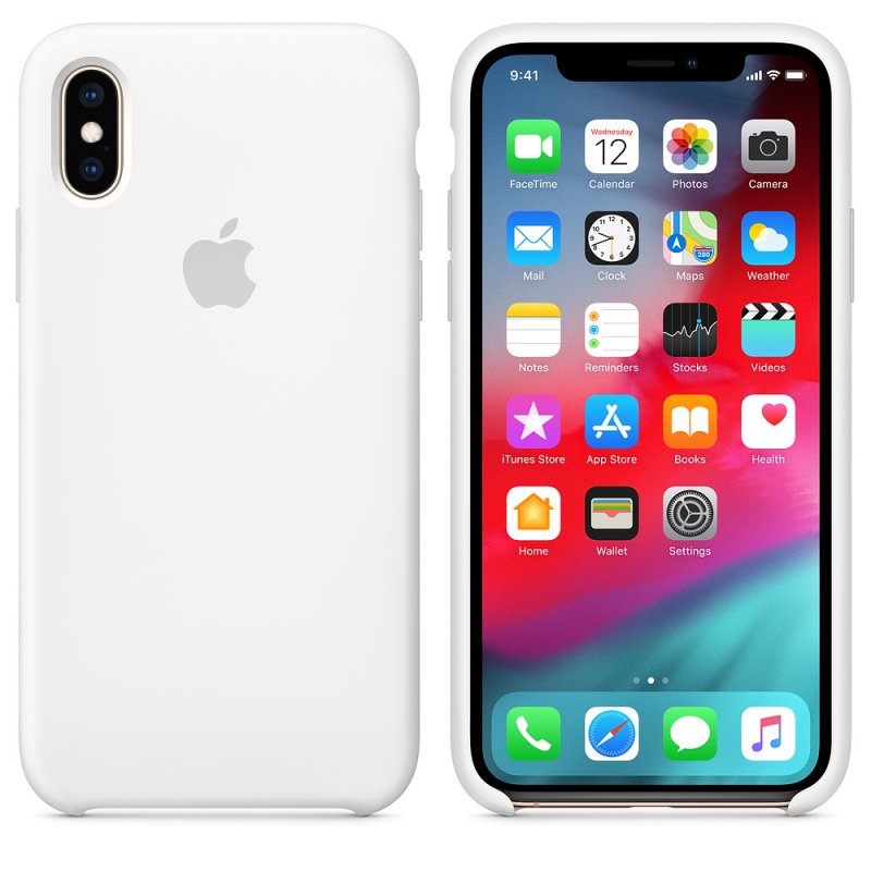 iPhone XS Silicone Case - White - obrázek č. 1
