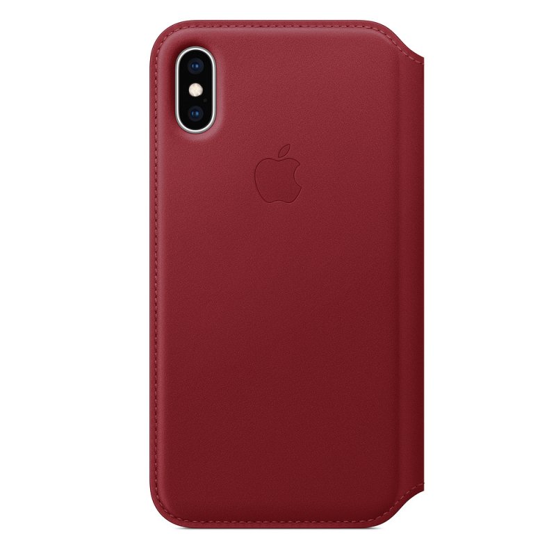 iPhone XS Leather Folio - (PRODUCT)RED - obrázek produktu