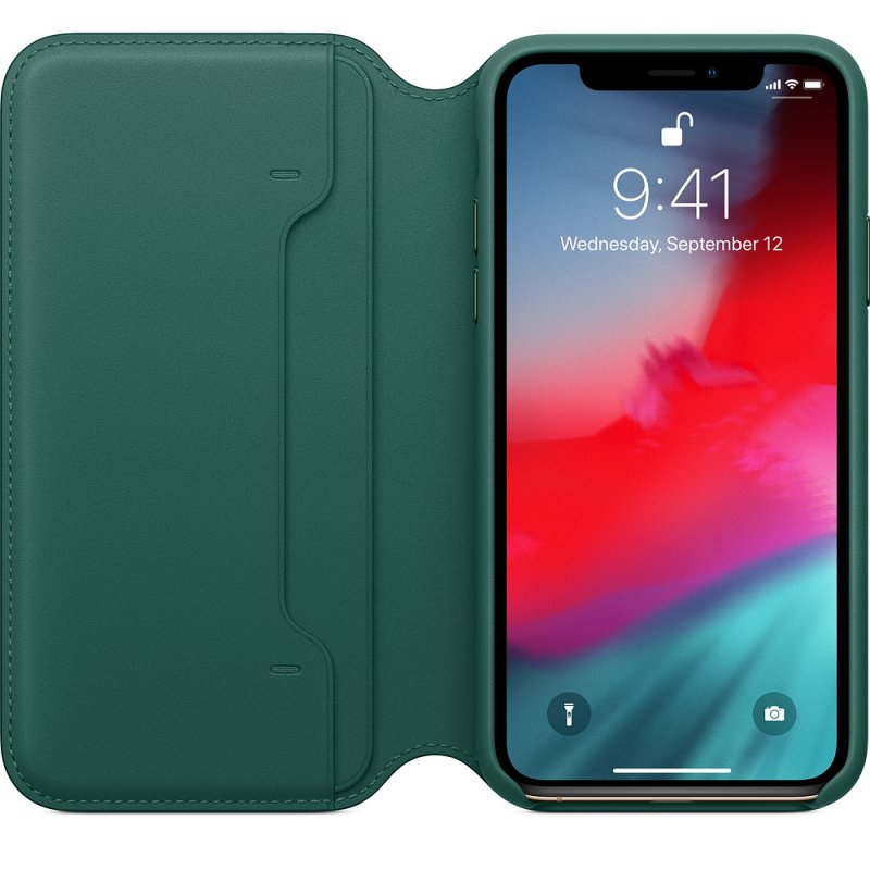 iPhone XS Leather Folio - Forest Green - obrázek č. 1