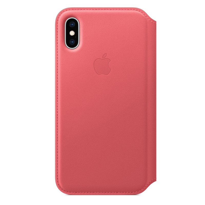 iPhone XS Max Leather Folio - Peony Pink - obrázek produktu