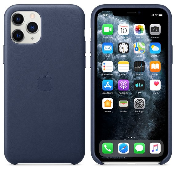 iPhone 11 Pro Leather Case - Midnight Blue - obrázek č. 1