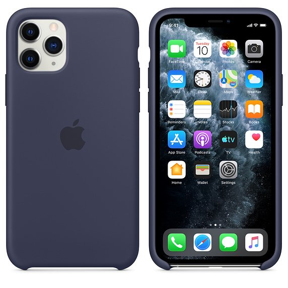iPhone 11 Pro Max Silicone Case - Midnight Blue - obrázek č. 2