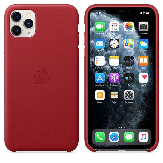 iPhone 11 Pro Max Leather Case - (PRODUCT)RED - obrázek č. 1