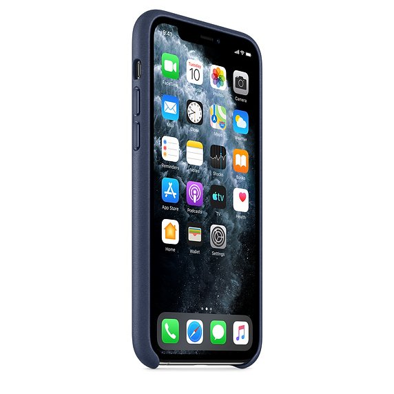 iPhone 11 Pro Max Leather Case - Midnight Blue - obrázek č. 1