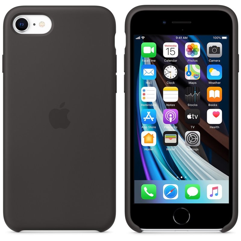 iPhone SE Silicone Case - Black - obrázek č. 1