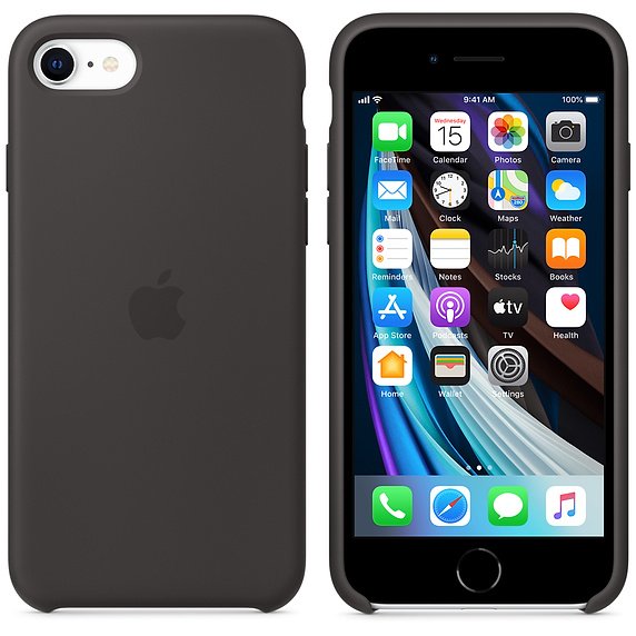 iPhone SE Silicone Case - Black /  SK - obrázek č. 1