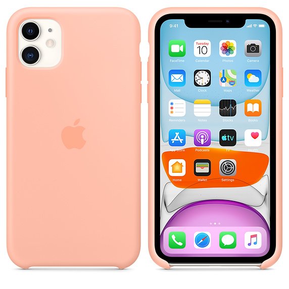 iPhone 11 Silicone Case - Grapefruit - obrázek č. 1