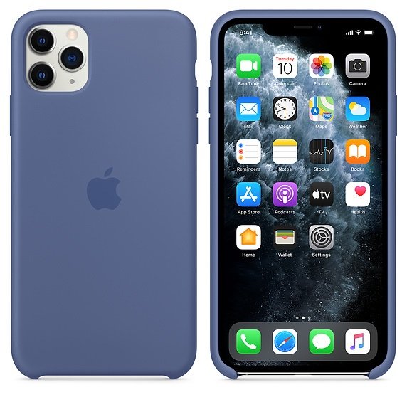 iPhone 11 Pro Max Silicone Case - Linen Blue - obrázek č. 1
