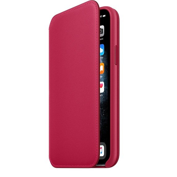 iPhone 11 Pro Max Leather Folio - Raspberry - obrázek produktu