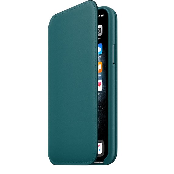 iPhone 11 Pro Max Leather Folio - Peacock - obrázek produktu