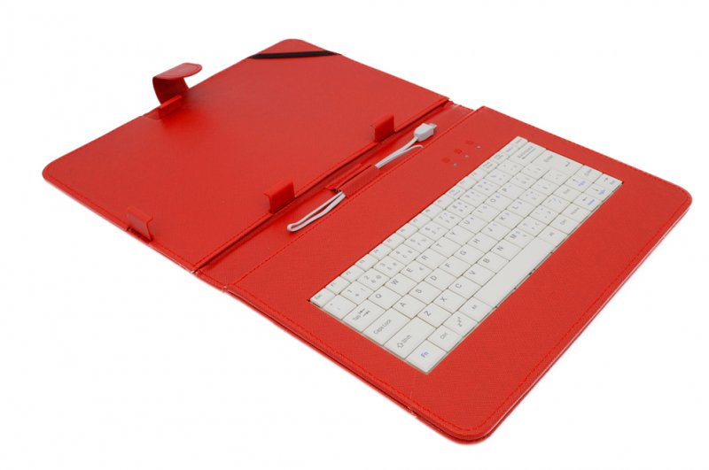 AIREN AiTab Leather Case 4 with USB Keyboard 10" RED (CZ/ SK/ DE/ UK/ US.. layout) - obrázek produktu