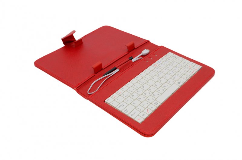 AIREN AiTab Leather Case 1 with USB Keyboard 7" RED (CZ/ SK/ DE/ UK/ US.. layout) - obrázek produktu